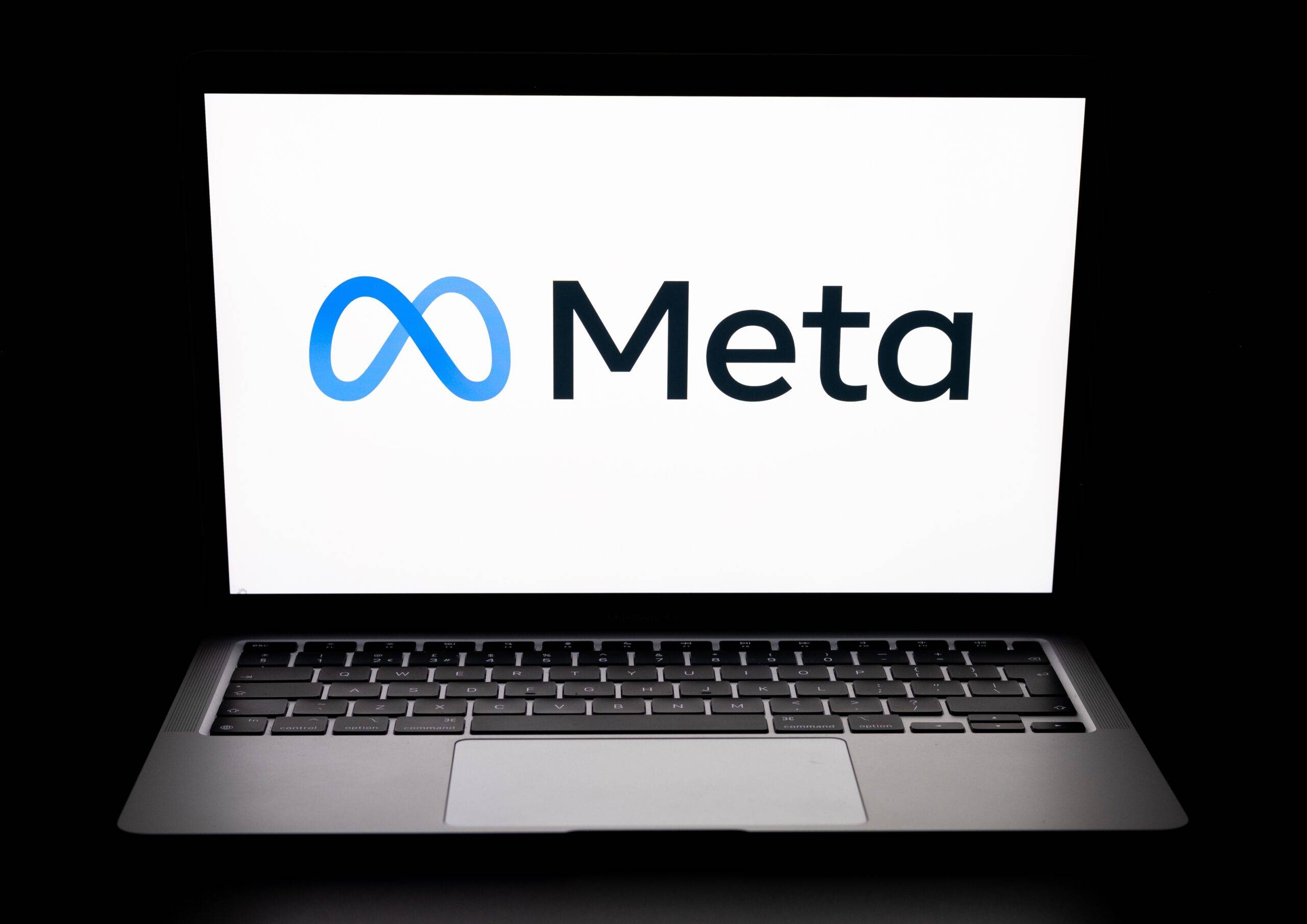 Meta,(rebranded,Facebook),Company,Logo,Seen,On,Laptop,In,A